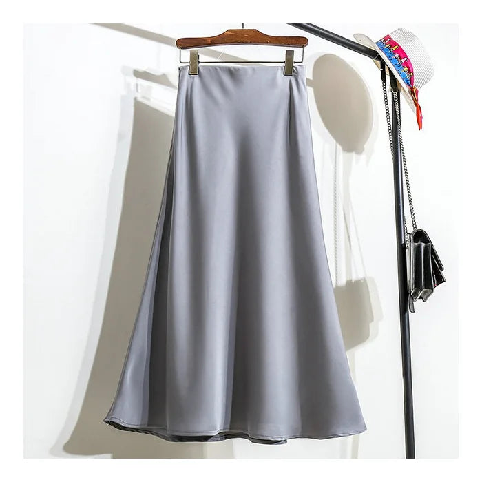 Satin Long Skirt for Women