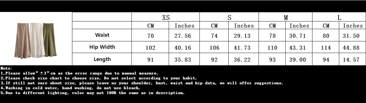 Vintage Satin Solid Long Skirts Women High Waist Elastic Silky Skirts Fashion 2025 Spring Elegant Straight Skirt