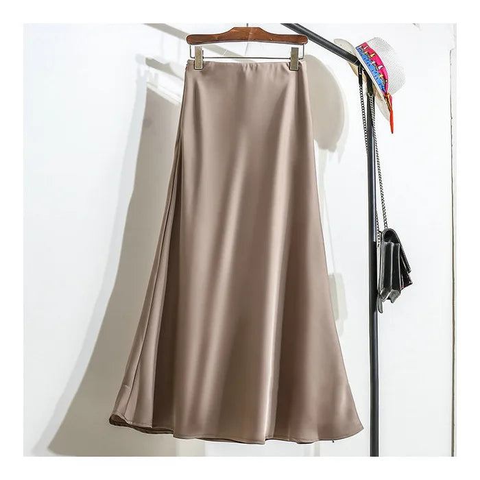 Satin Long Skirt for Women