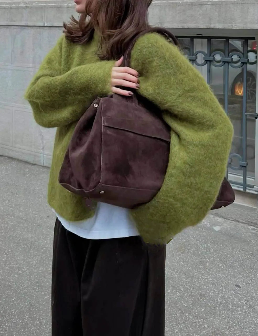 Basic O Neck Basic Sleeve Sweater Women Oversized Short Knitted Wool Pullover Female Casual Thick Warm Soft Top