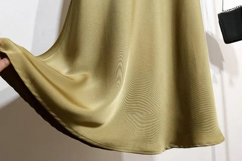 Satin Long Skirt for Women