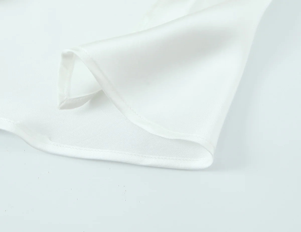 Women Satin Halter Top with Adjustable Tie Sleeveless Open Back Solid Collar Vest Summer Beach Style Casual Blouse