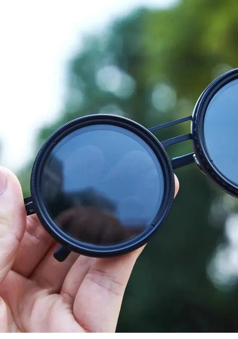 Handmade ND9 adjustable dimming sunglasses