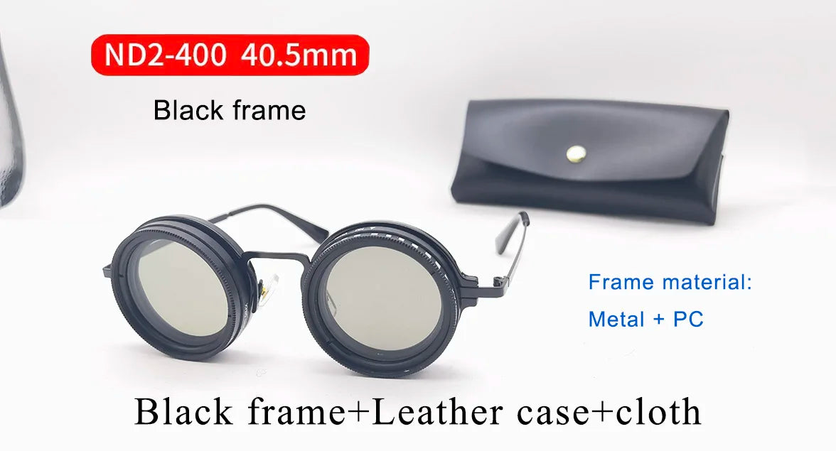 Handmade ND9 adjustable dimming sunglasses