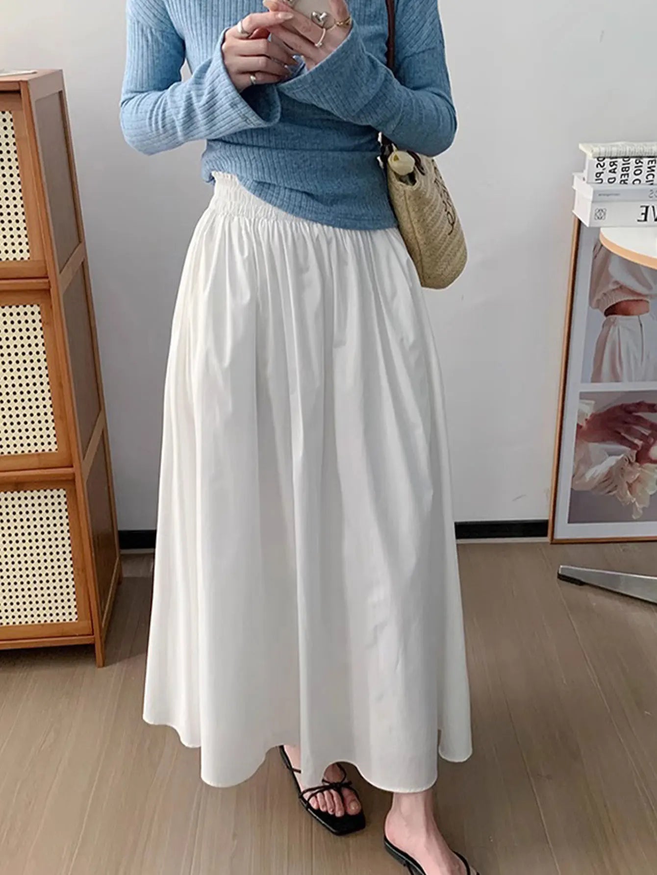 Elastic waist slim pants skirt summer and autumn leisure loose long skirt women's clothing