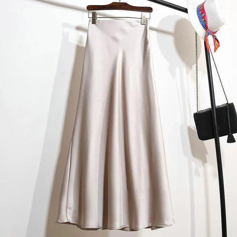 Satin Long Skirt for Women