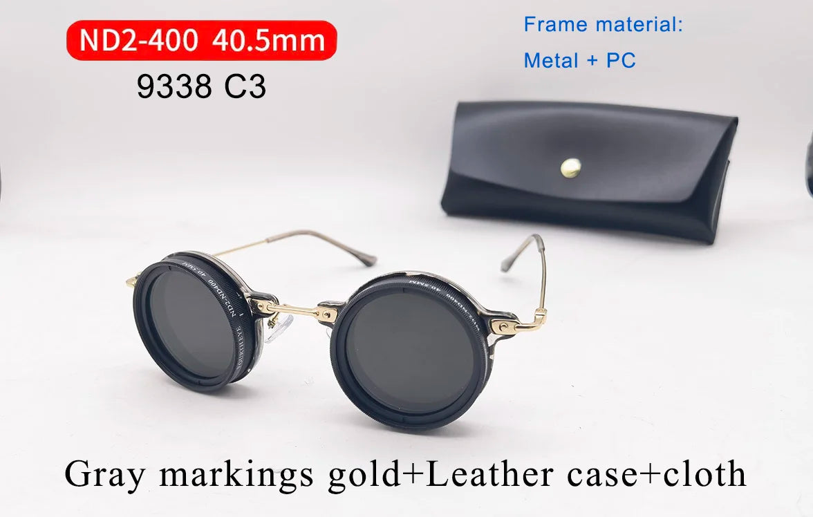 Handmade ND9 adjustable dimming sunglasses