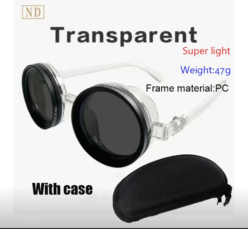 Handmade ND9 adjustable dimming sunglasses