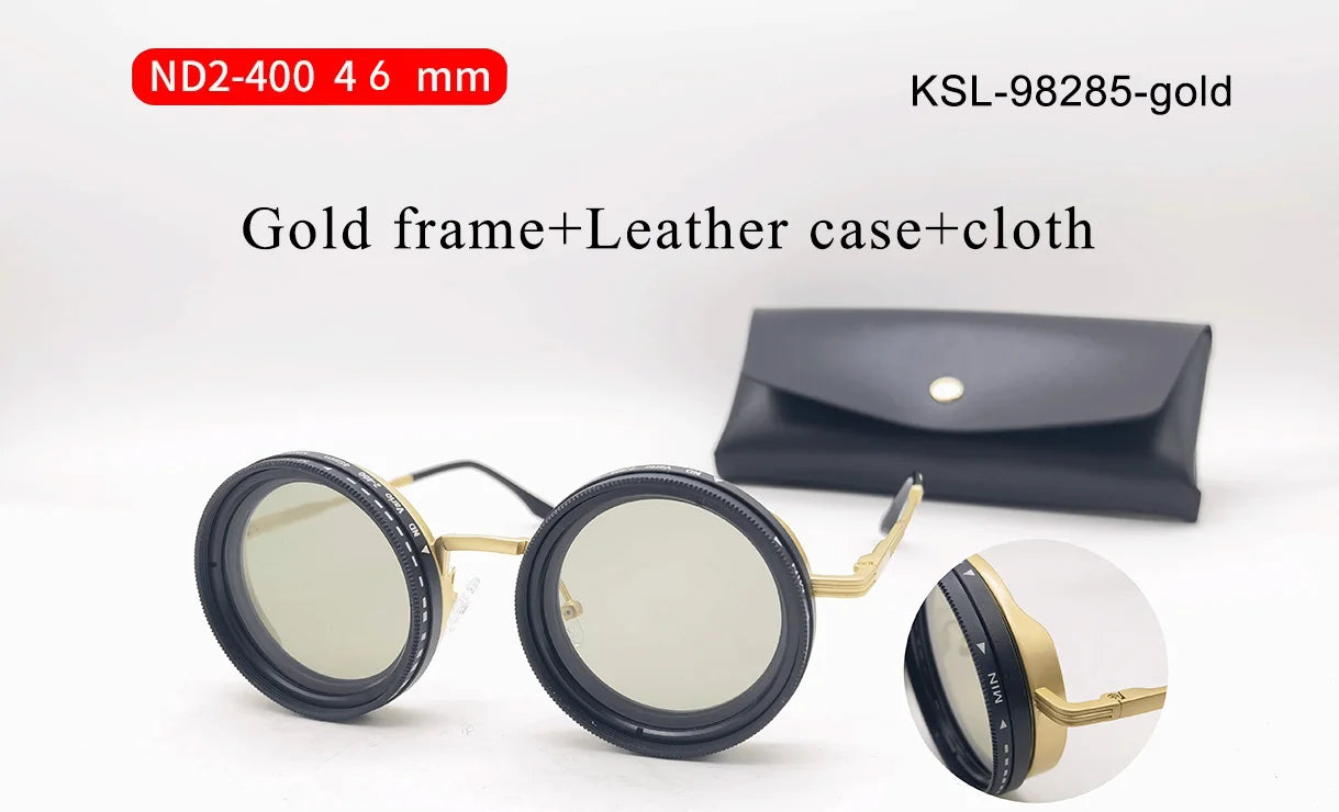 Handmade ND9 adjustable dimming sunglasses