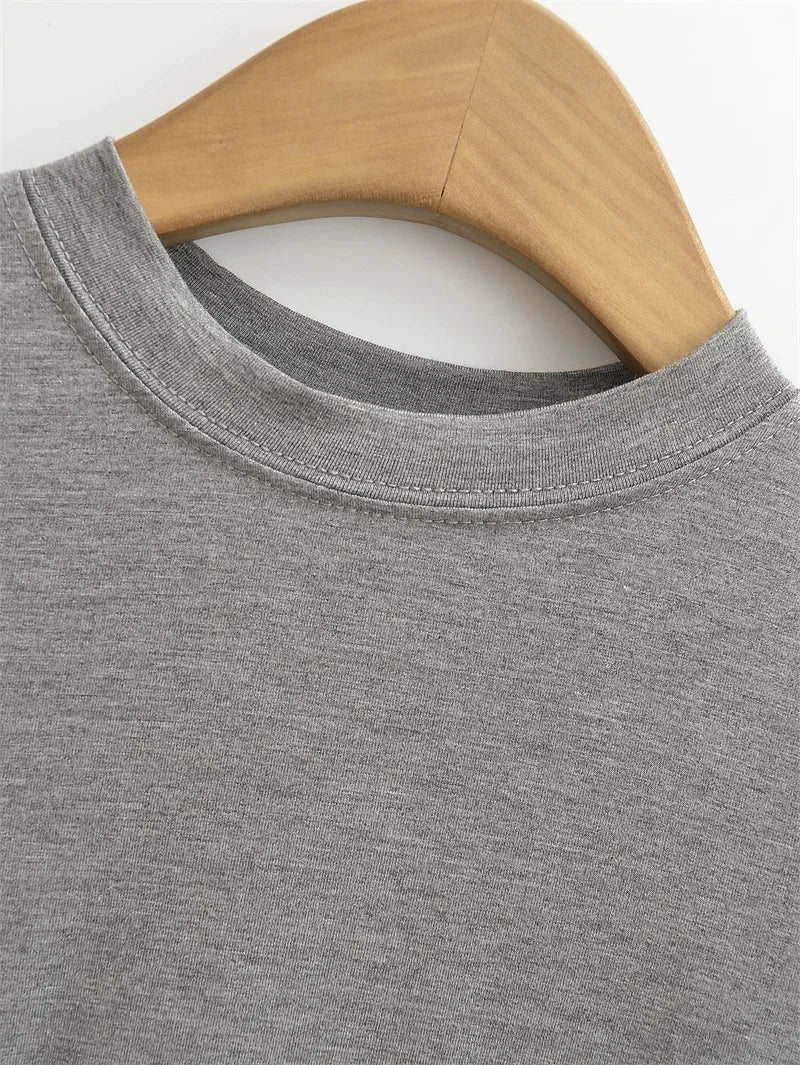 High Quality Casual T shirt Sexy Slim Short Sleeves Fashion Trend Solid Women Clothing