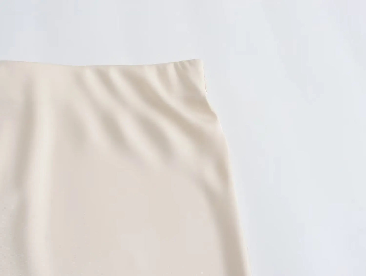 Satin Midi Skirt High Waist Straight Long Skirts
