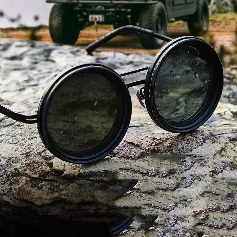 Handmade ND9 adjustable dimming sunglasses