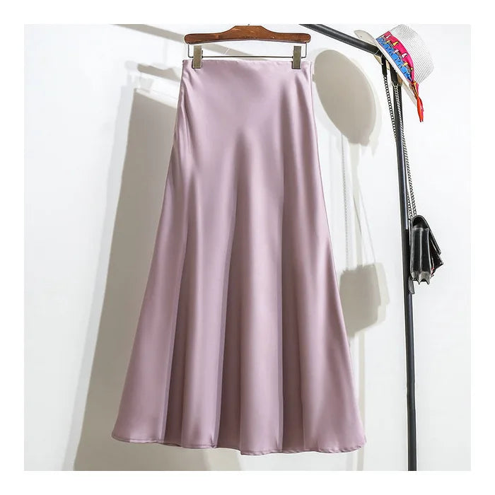 Satin Long Skirt for Women