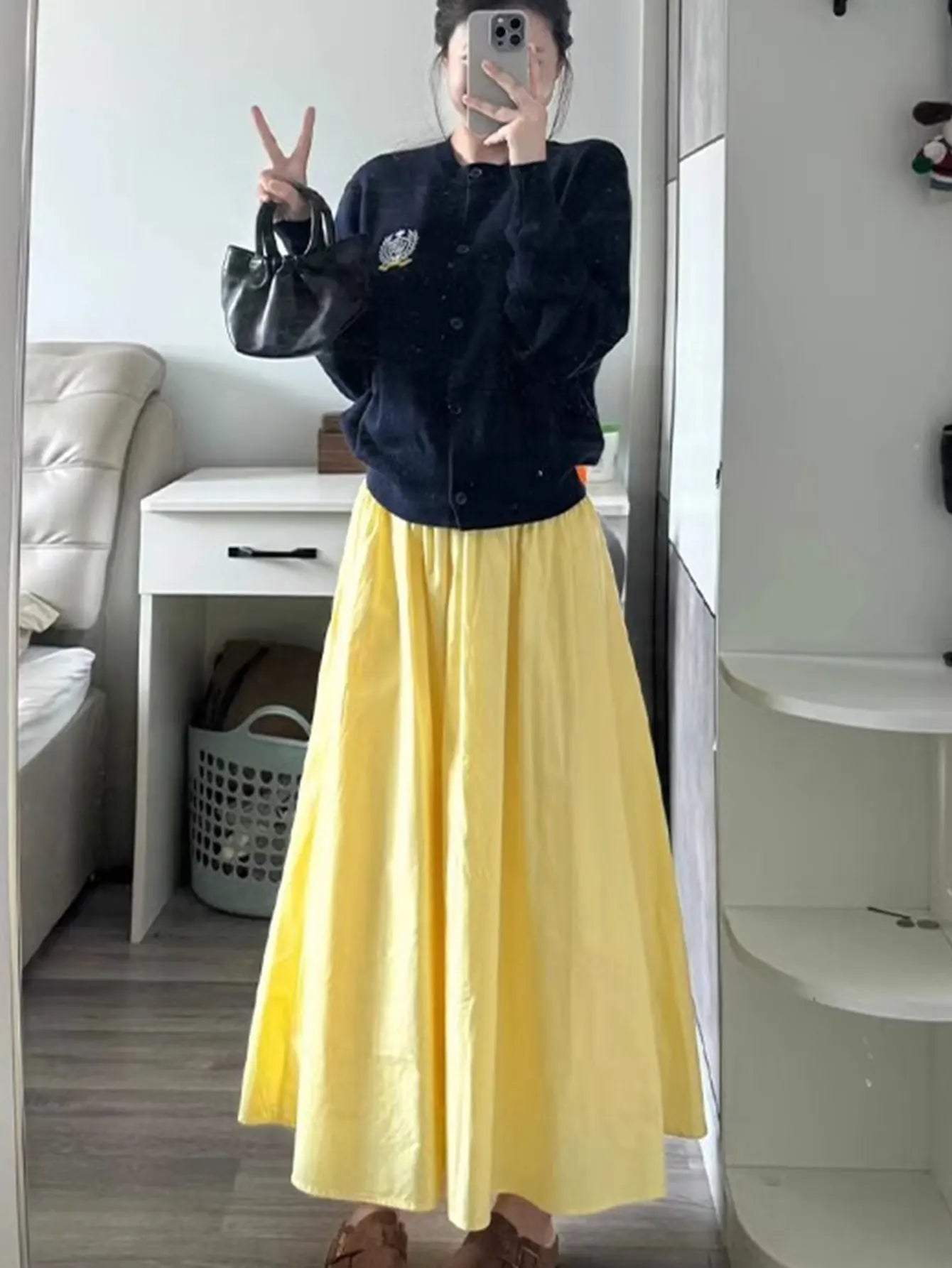 Elastic waist slim pants skirt summer and autumn leisure loose long skirt women's clothing