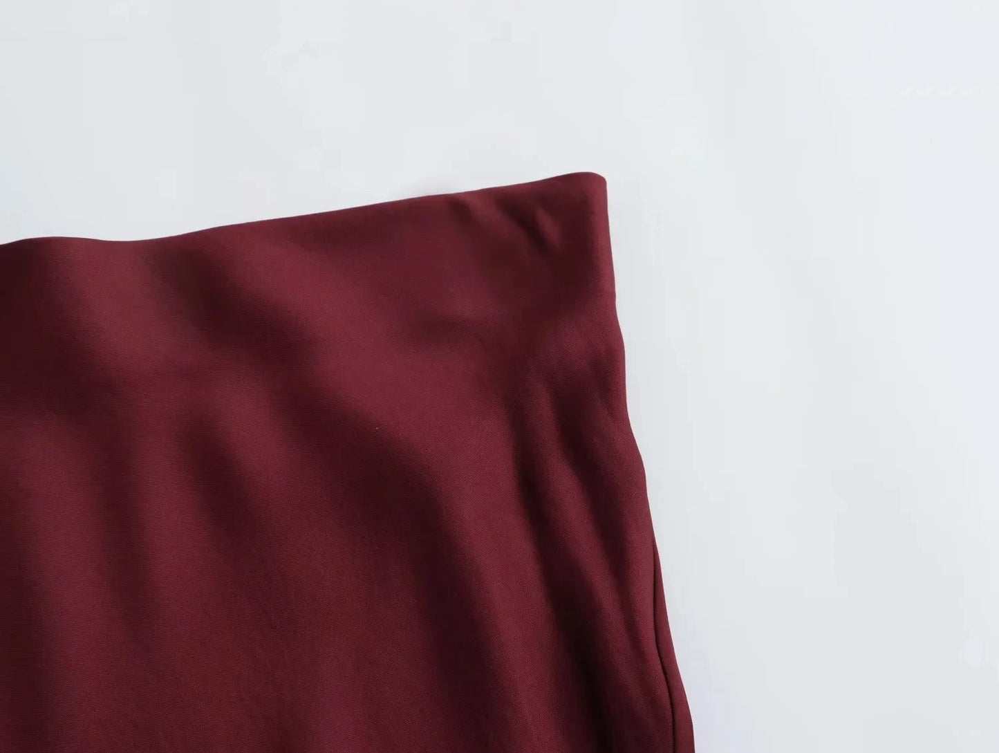 Vintage Satin Solid Long Skirts Women High Waist Elastic Silky Skirts Fashion 2025 Spring Elegant Straight Skirt