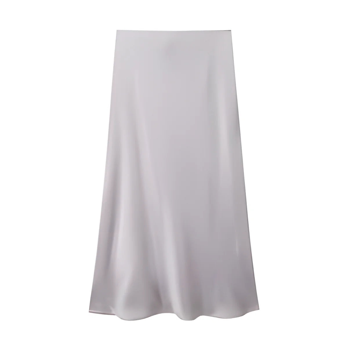Satin Midi Skirt High Waist Straight Long Skirts