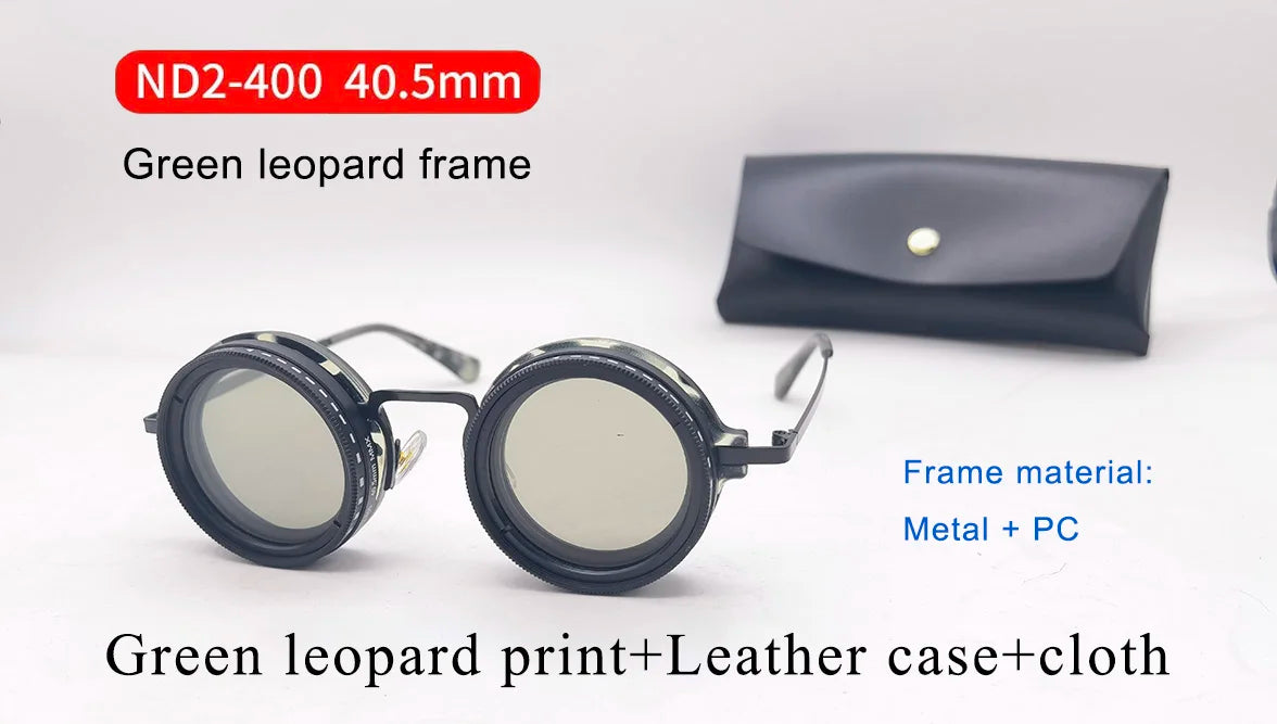 Handmade ND9 adjustable dimming sunglasses