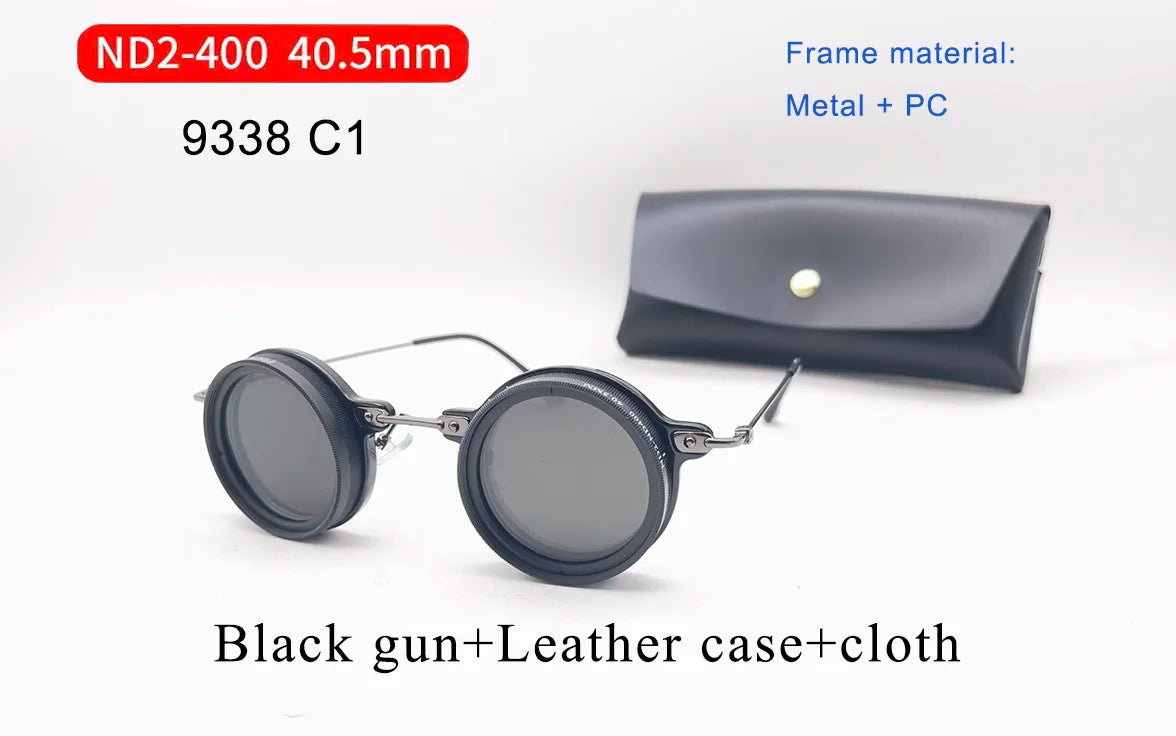 Handmade ND9 adjustable dimming sunglasses