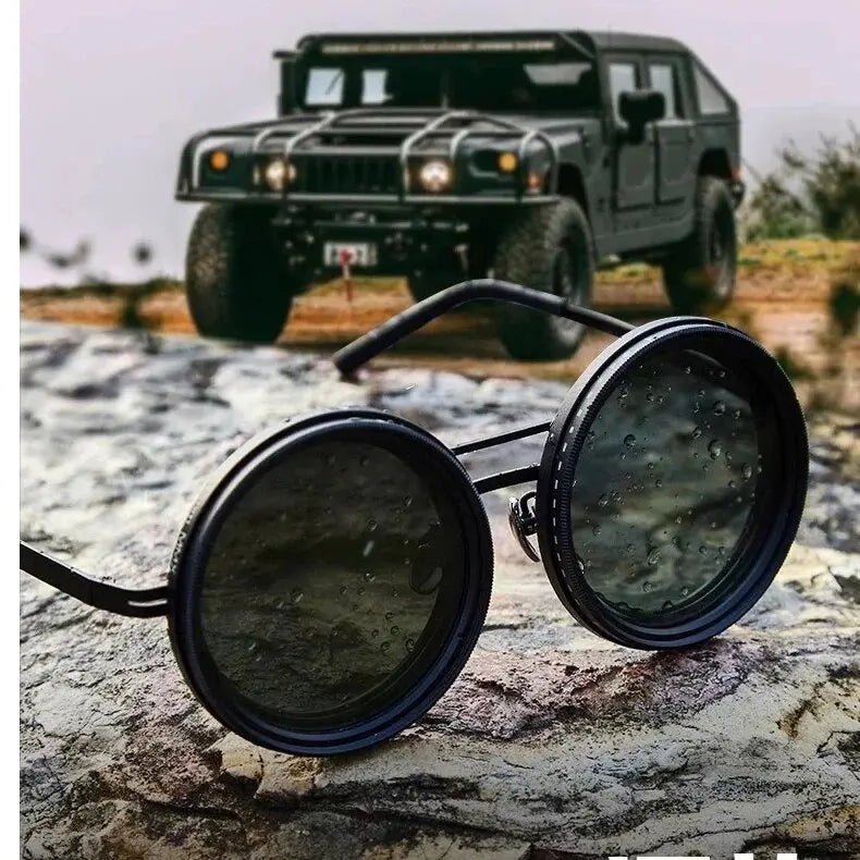 Handmade ND9 adjustable dimming sunglasses