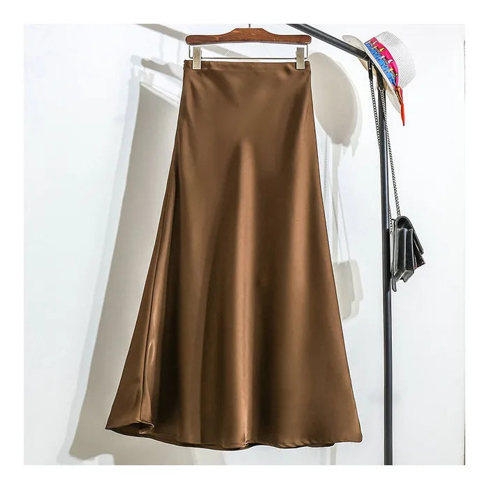 Satin Long Skirt for Women