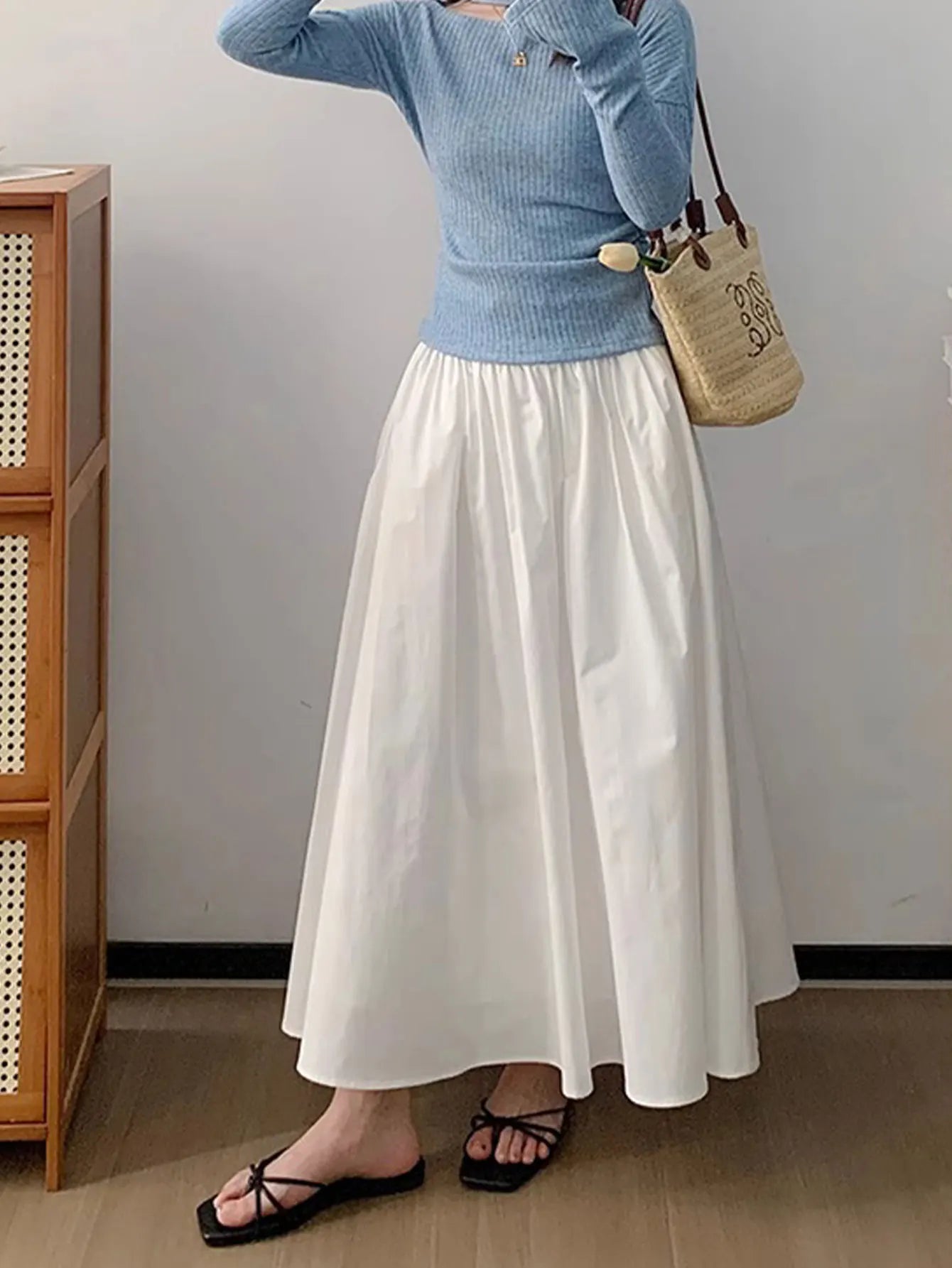 Elastic waist slim pants skirt summer and autumn leisure loose long skirt women's clothing