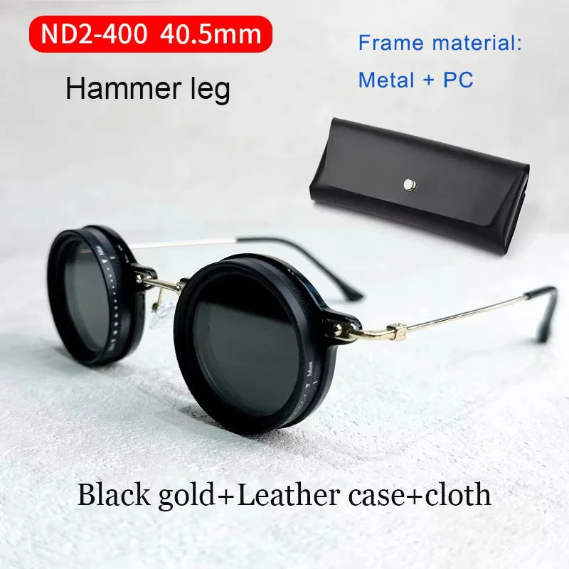 Handmade ND9 adjustable dimming sunglasses