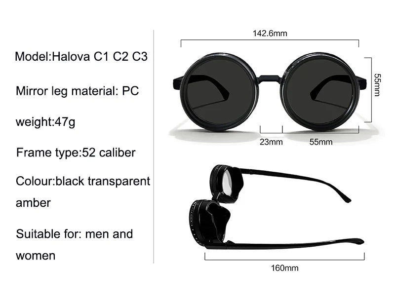 Handmade ND9 adjustable dimming sunglasses