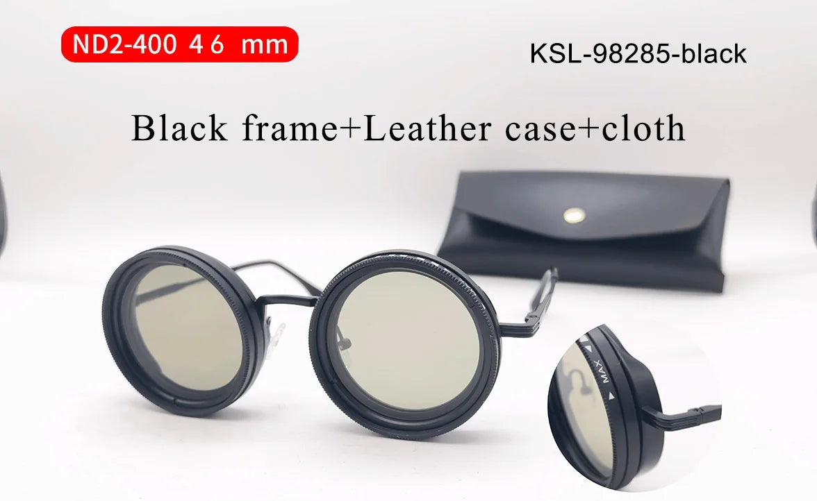 Handmade ND9 adjustable dimming sunglasses