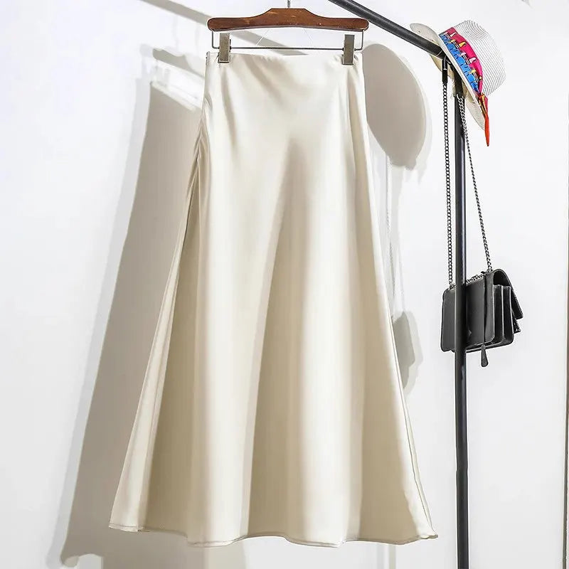 Satin Long Skirt for Women