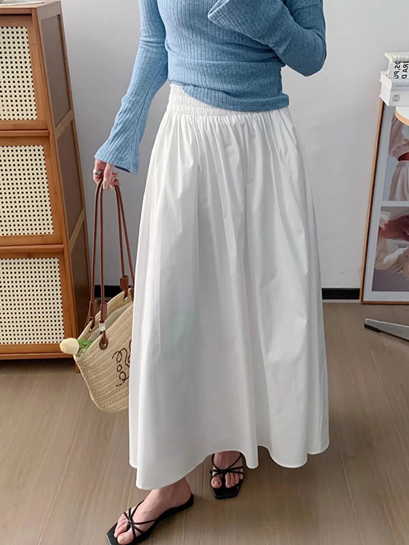 Elastic waist slim pants skirt summer and autumn leisure loose long skirt women's clothing