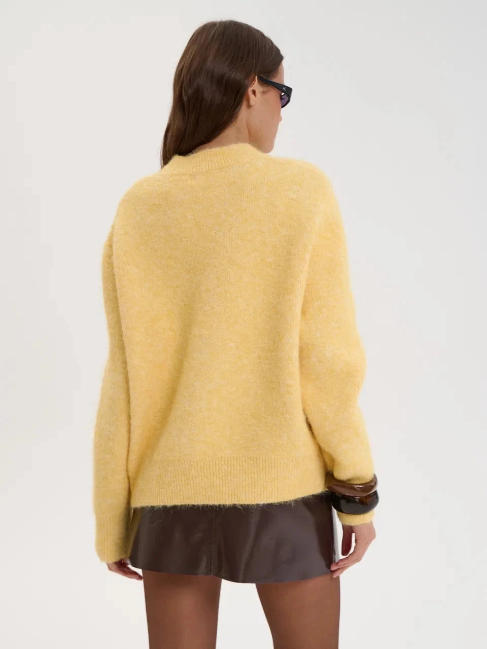 Basic O Neck Basic Sleeve Sweater Women Oversized Short Knitted Wool Pullover Female Casual Thick Warm Soft Top