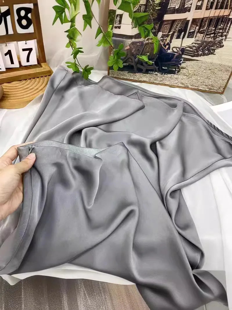 Satin Long Skirt for Women