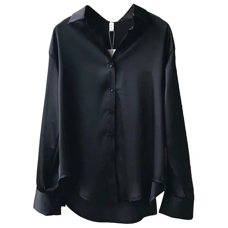 Woman Blouses Shirts Lady Casual Long Sleeve Turn-down Collar Blusas Tops