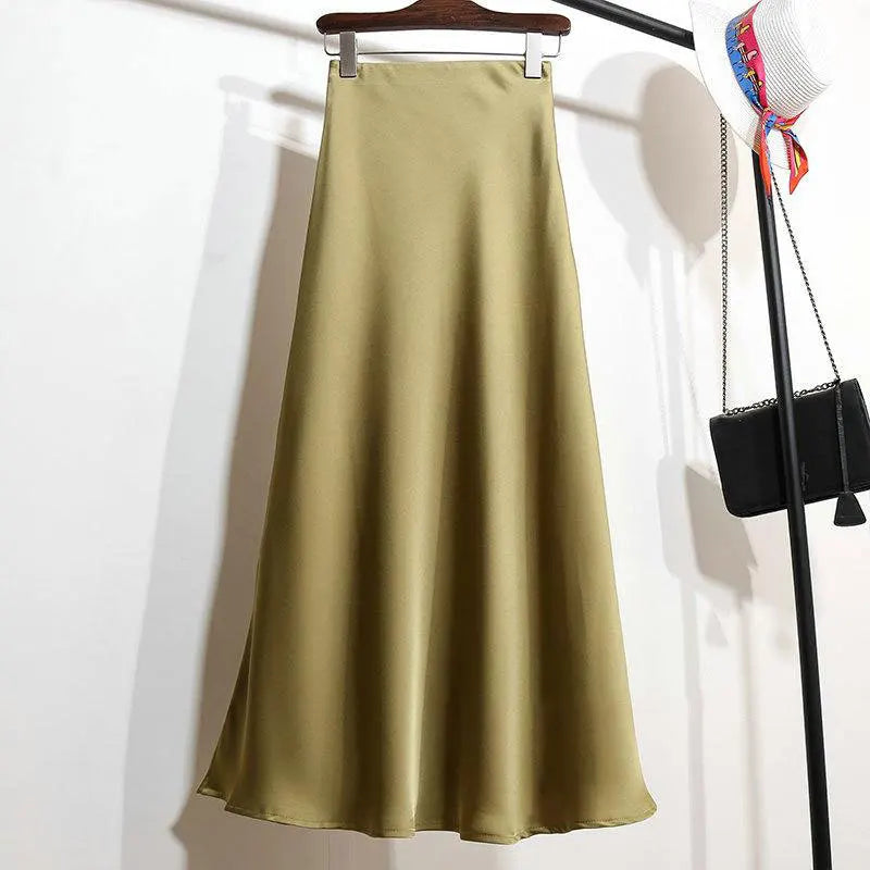 Satin Long Skirt for Women