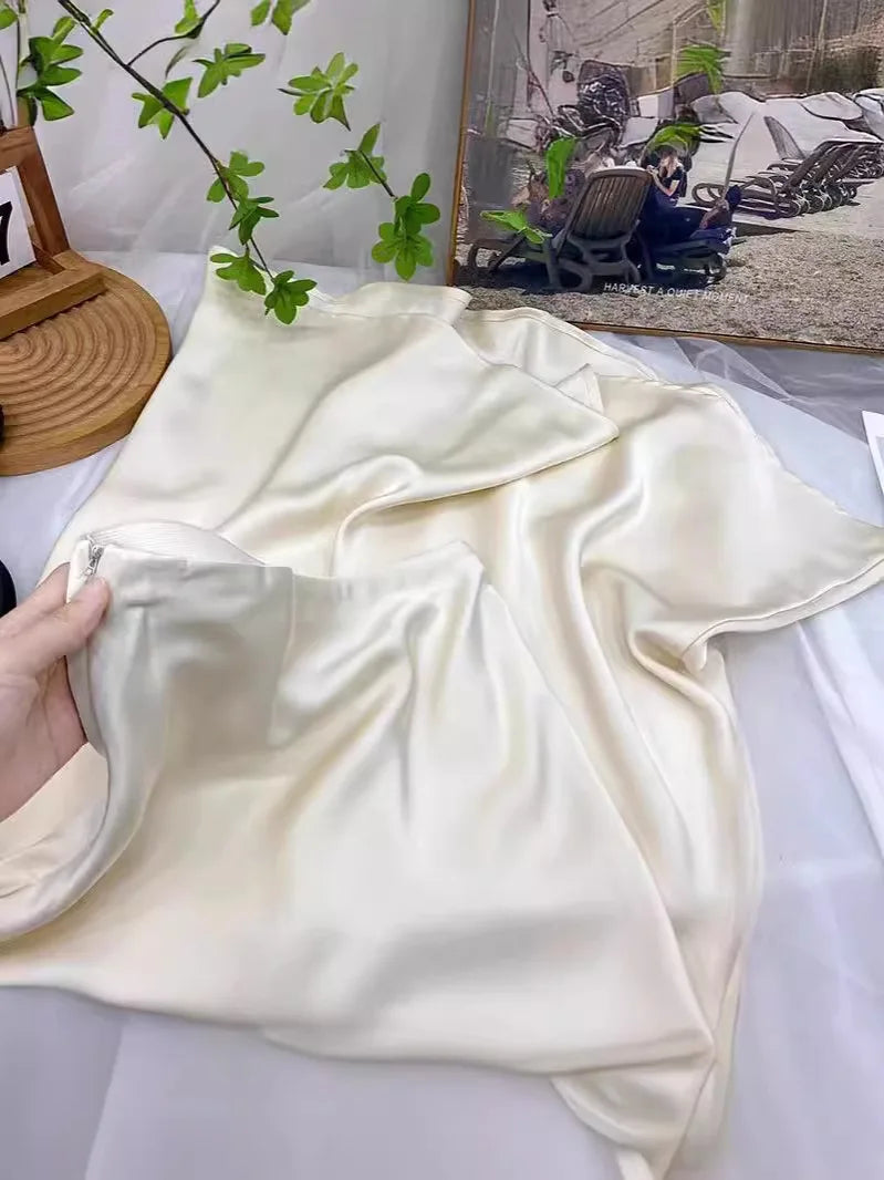 Satin Long Skirt for Women