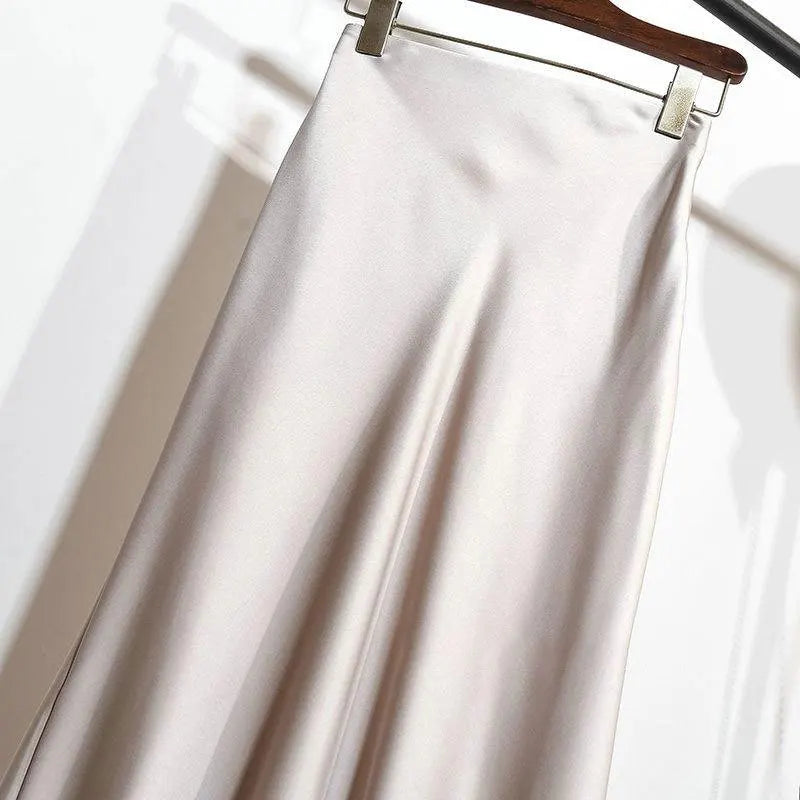 Satin Long Skirt for Women