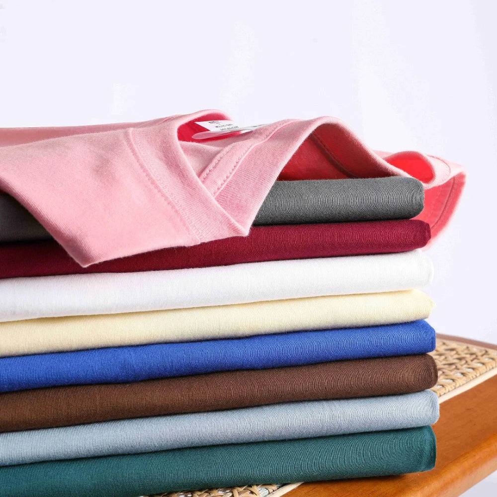 Cotton Men's Women Summer T-shirt Loose Short-sleeved Casual Basic T-Shirt Round Neck Solid Color Breathable Unisex Top