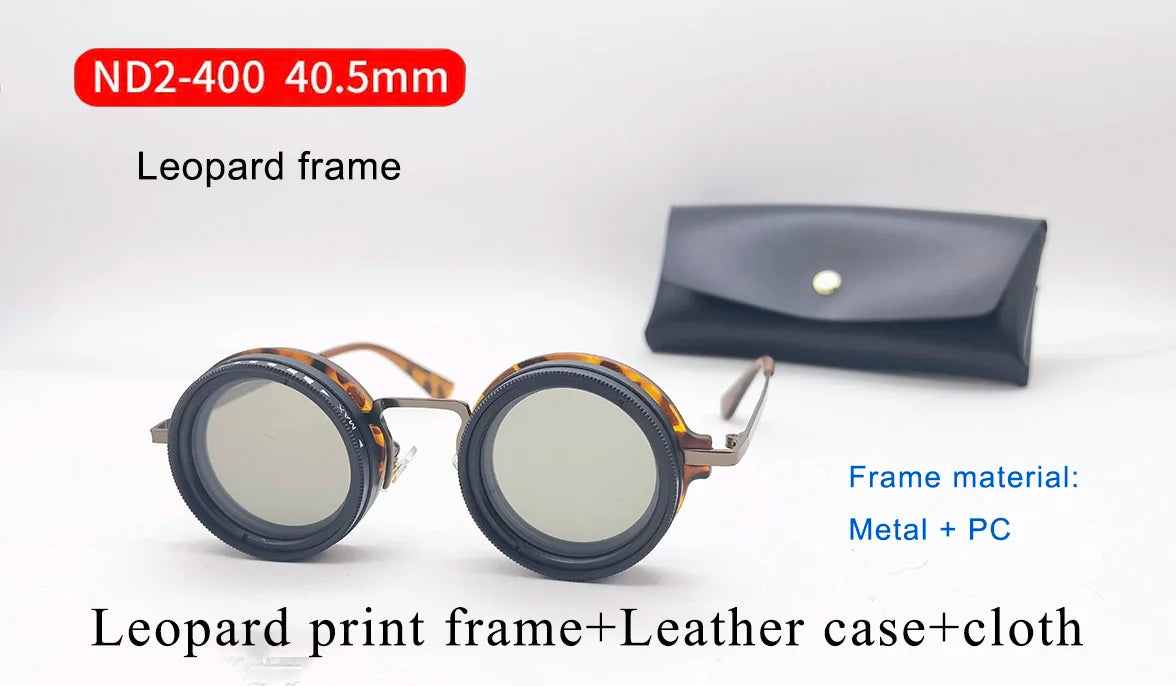 Handmade ND9 adjustable dimming sunglasses