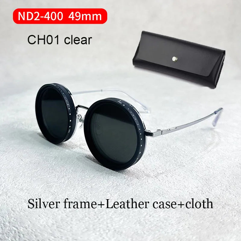 Handmade ND9 adjustable dimming sunglasses