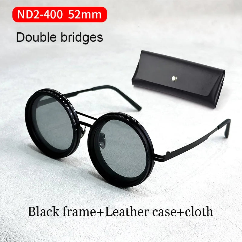 Handmade ND9 adjustable dimming sunglasses